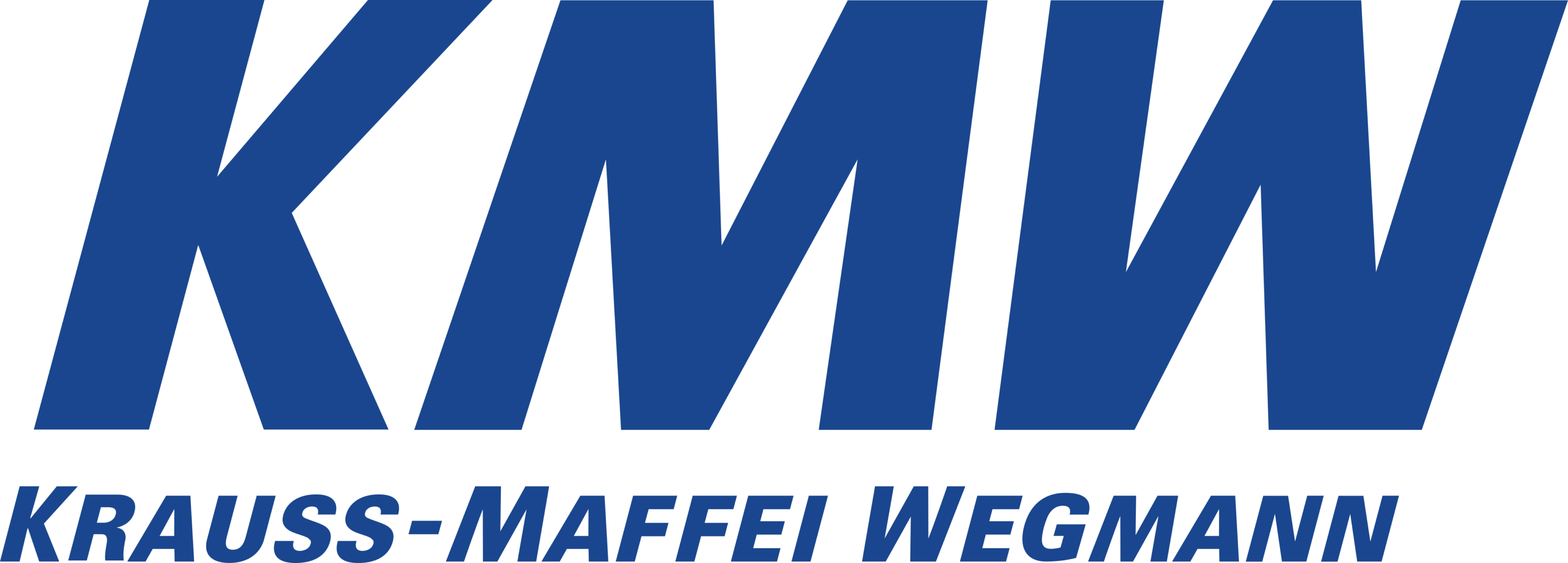 Krauss Maffei Wegmann Logo blue